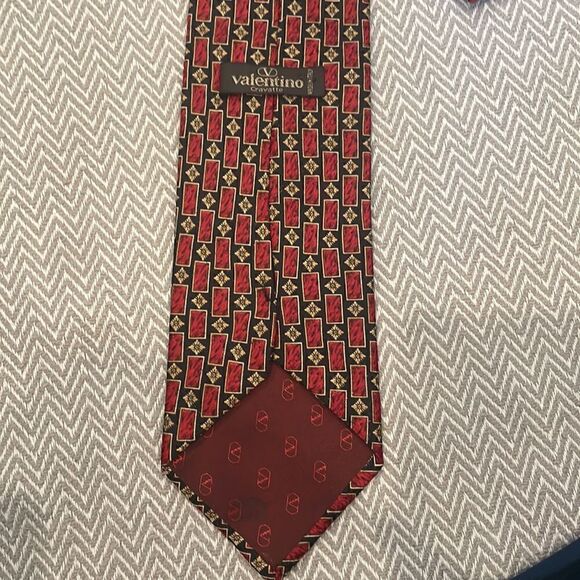 Valentino Cravatte Made In Italy Silk Tie - Picture 3 of 5